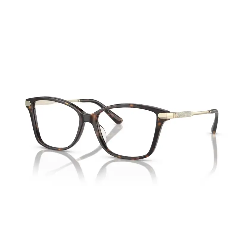 Occhiali da vista Michael Kors Georgetown MK4105BU in acetato tartarugato con accenti oro, ispirati a Tom Ford