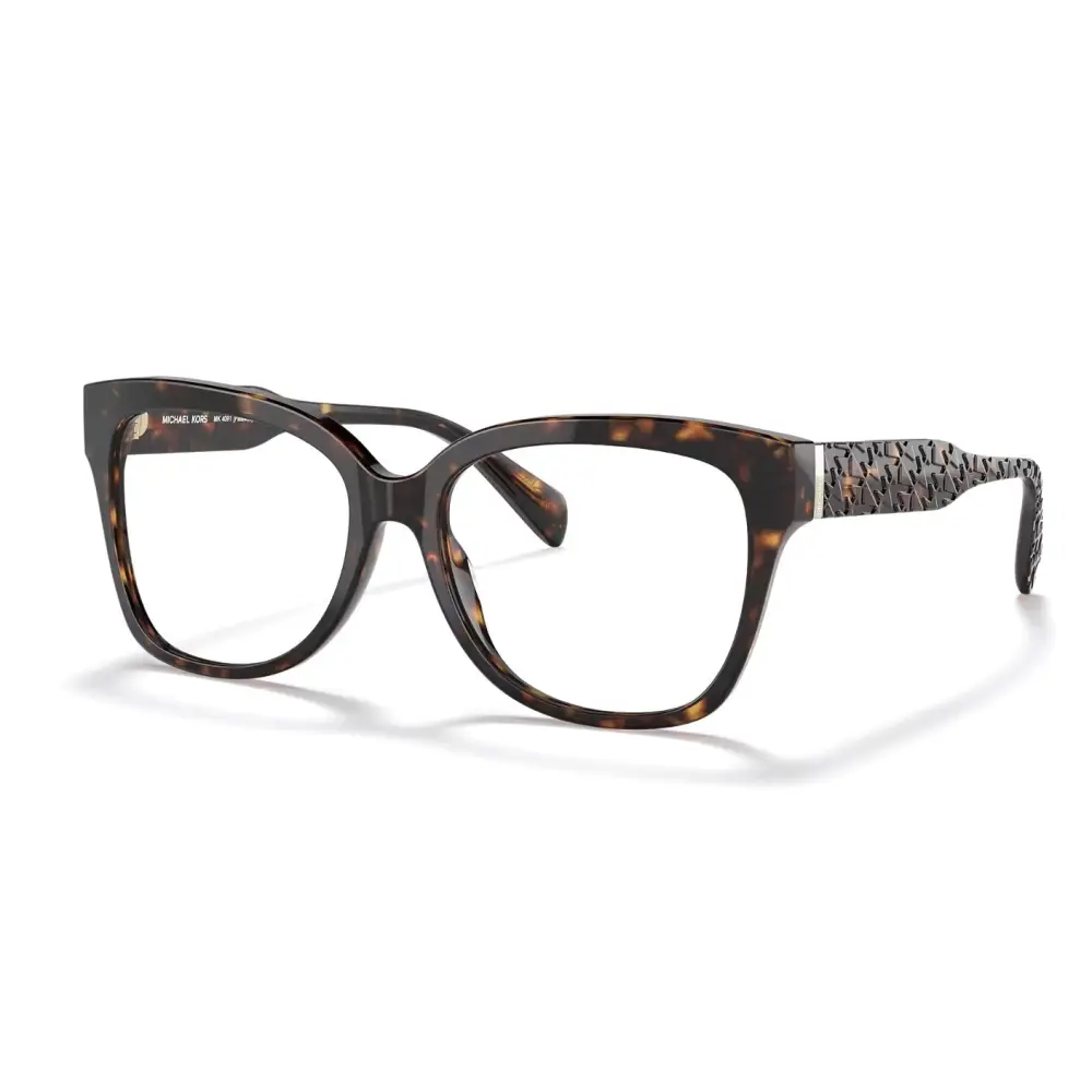 Montatura da vista Michael Kors Palawan MK4091 in acetato tartaruga con lenti scure