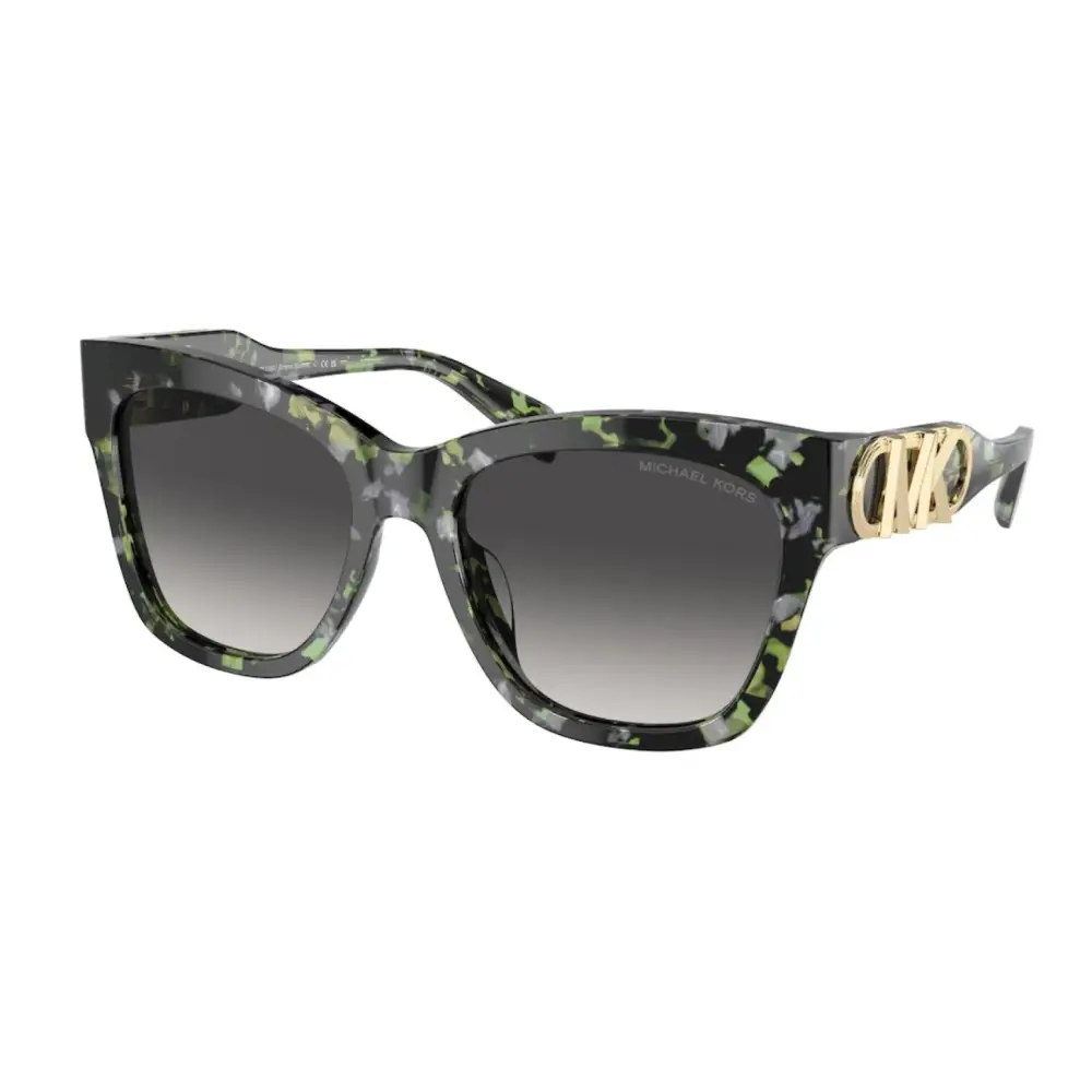 Occhiali da sole Michael Kors Empire Square donna con pattern marmo verde nero
