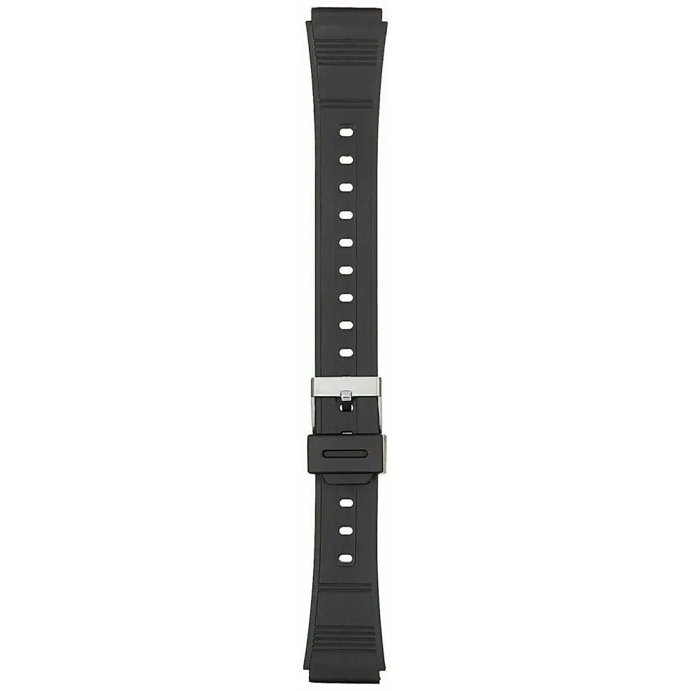 Cinturino Morellato CALIBRA silicone nero ansa 22 con fibbia argento