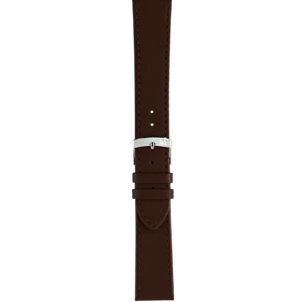 Cinturino Sprint in pelle Morellato testa di moro con fibbia argento, 12 mm