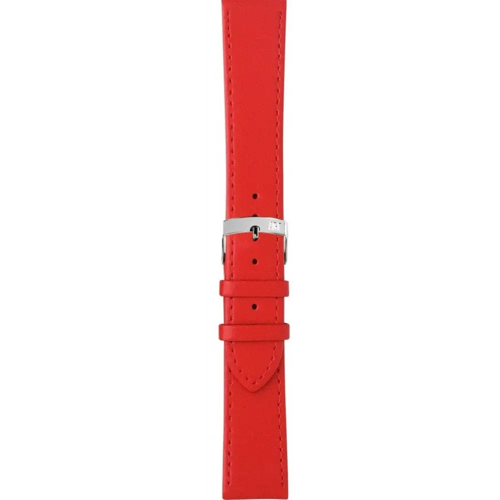 Cinturino Morellato Sprint in pelle liscia rossa con fibbia argento Easy-Click