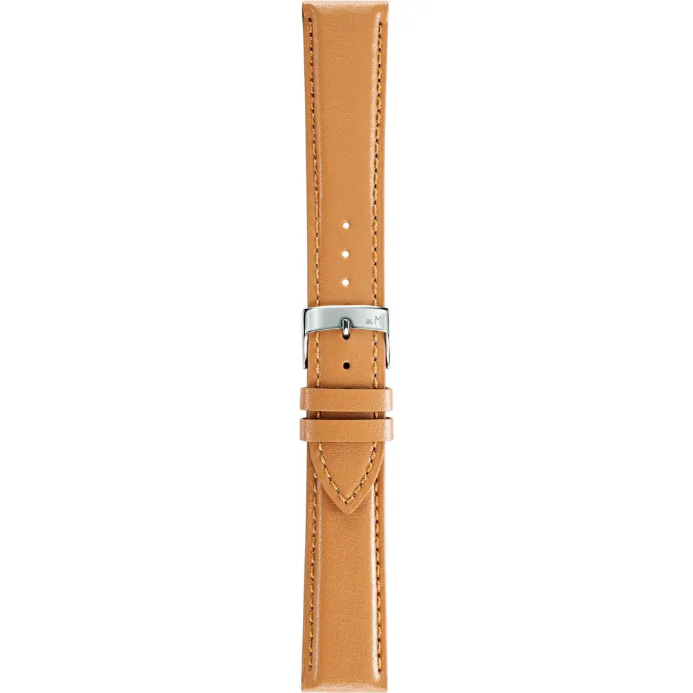 Cinturino Morellato Naxos in cuoio riciclato tan con fibbia argento