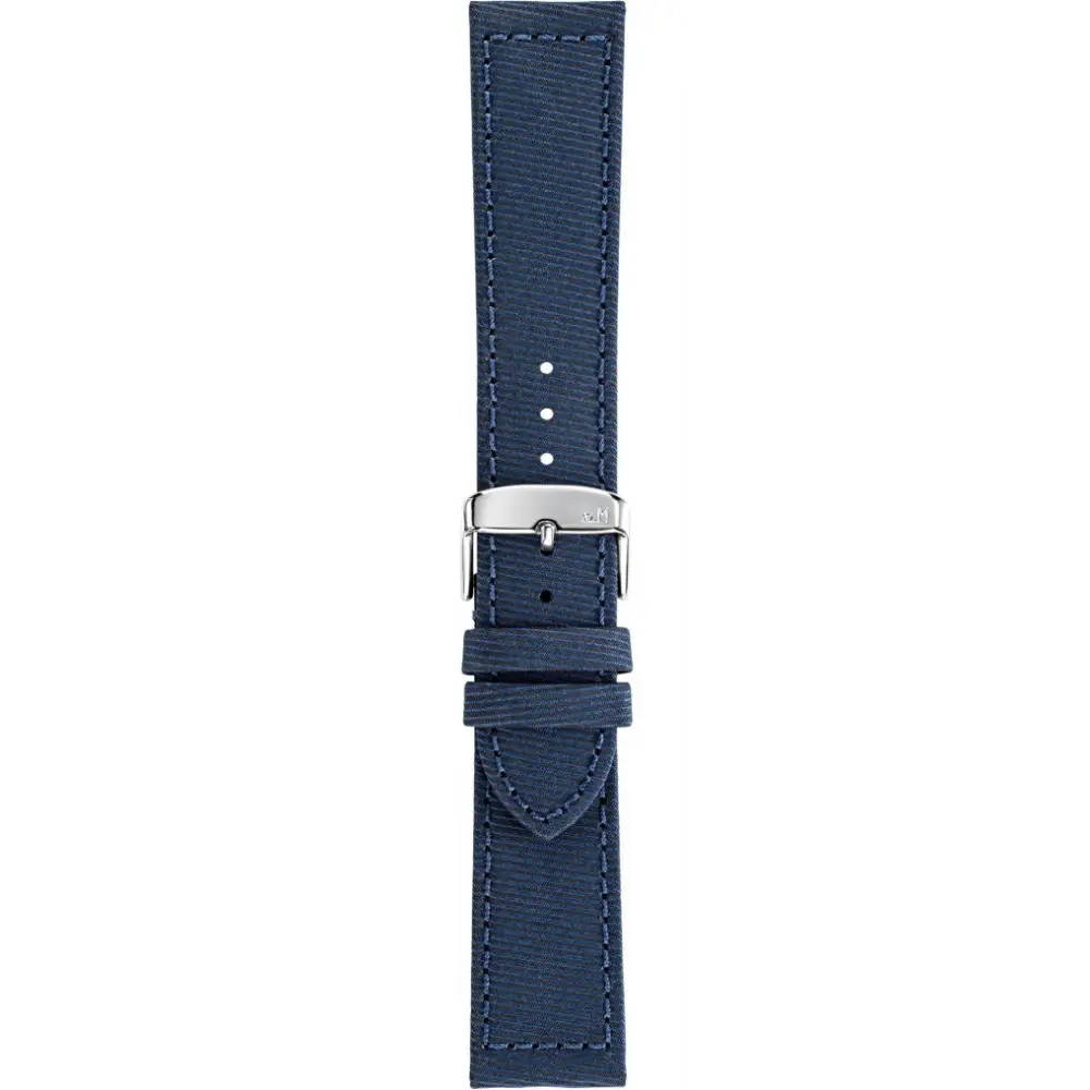 Cinturino Morellato Corfú blu navy in tessuto riciclato, 22 mm