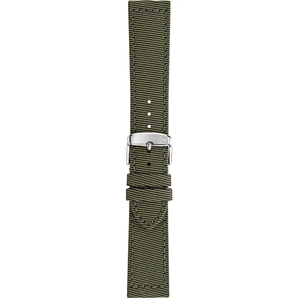 Cinturino Morellato Corfú verde oliva in nylon riciclato 24 mm