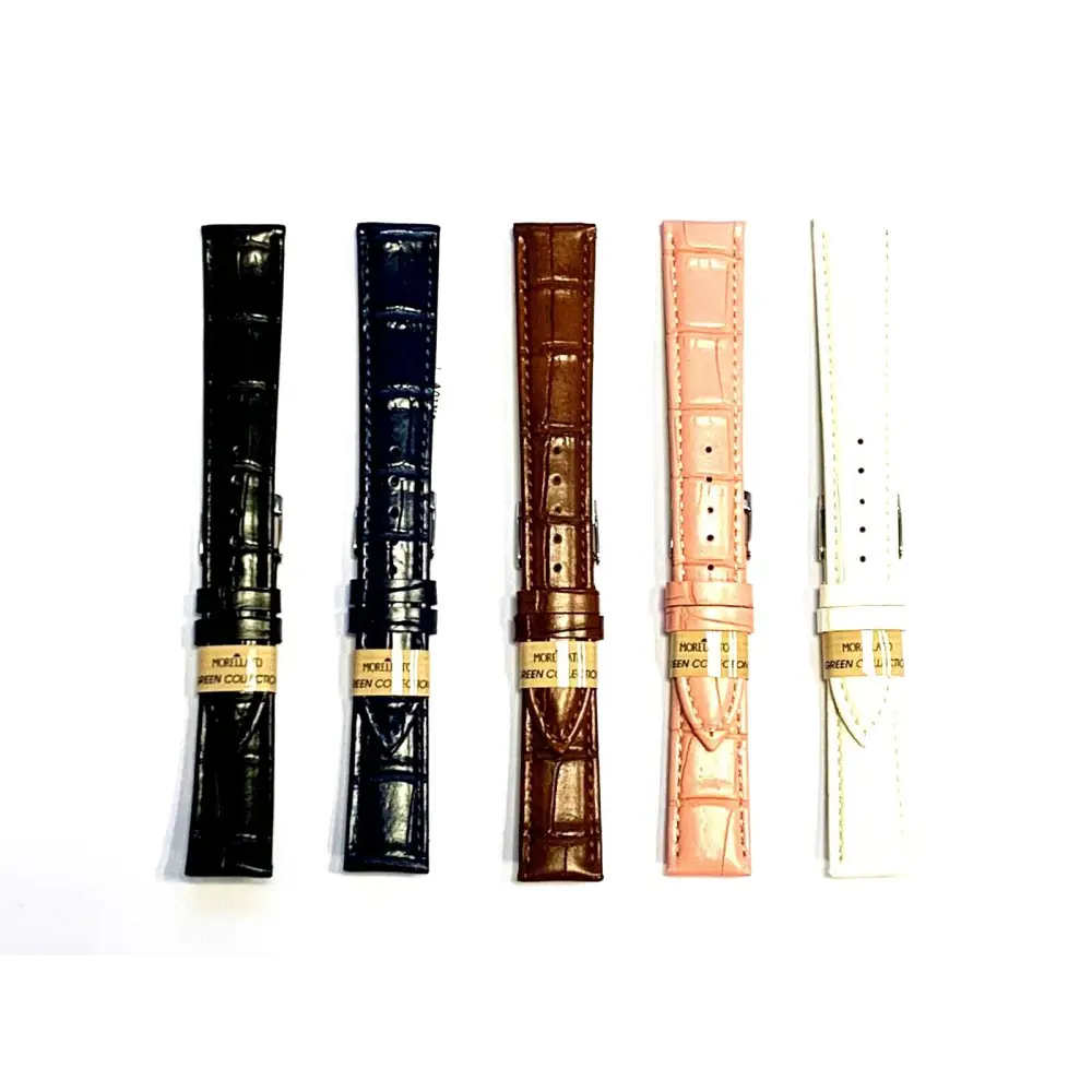 Set di 5 cinturini in pelle Morellato: nero, blu navy, marrone, rosa, bianco