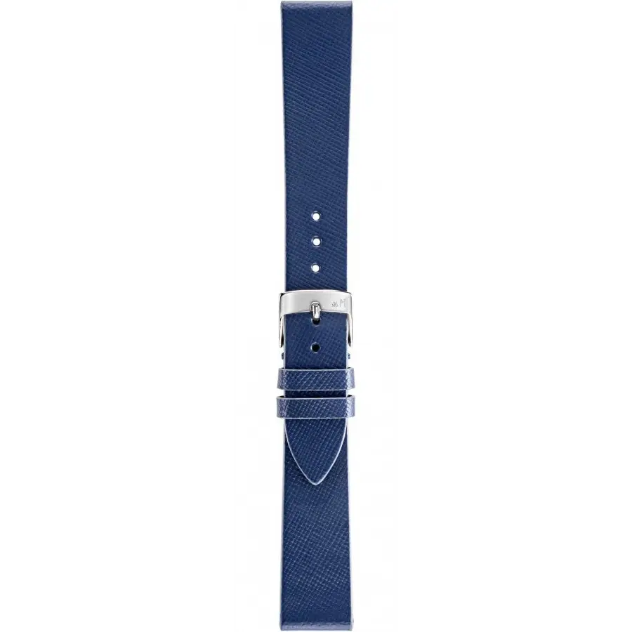 Cinturino Morellato Zante in cuoio riciclato navy blue con fibbia argento