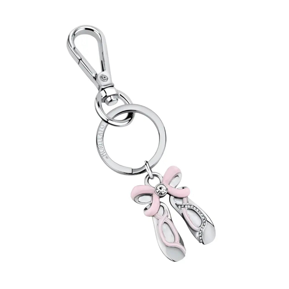 Portachiavi Morellato donna SU8607 scarpette danza argento rosa strass