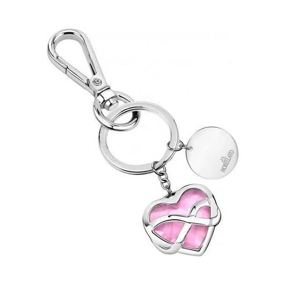 Portachiavi Morellato Love SD7162 cuore rosa con accenti argento e gancio aragosta