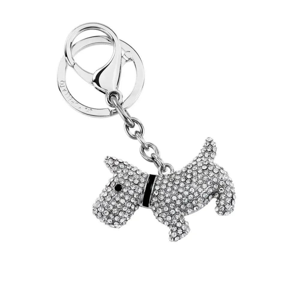 Portachiavi Morellato Magic SD0412 cane scottie argento con strass e occhi neri