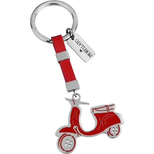 Portachiavi Vespa Morellato Corsa SU3025 rosso con accenti argento