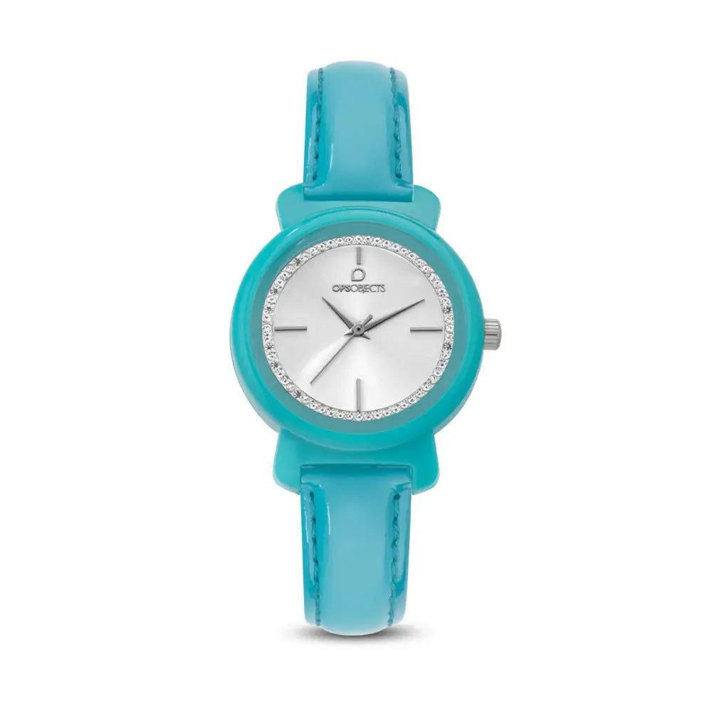 Orologio Opsobjects Solo Tempo Unisex OPS!PRETTY in pelle turchese