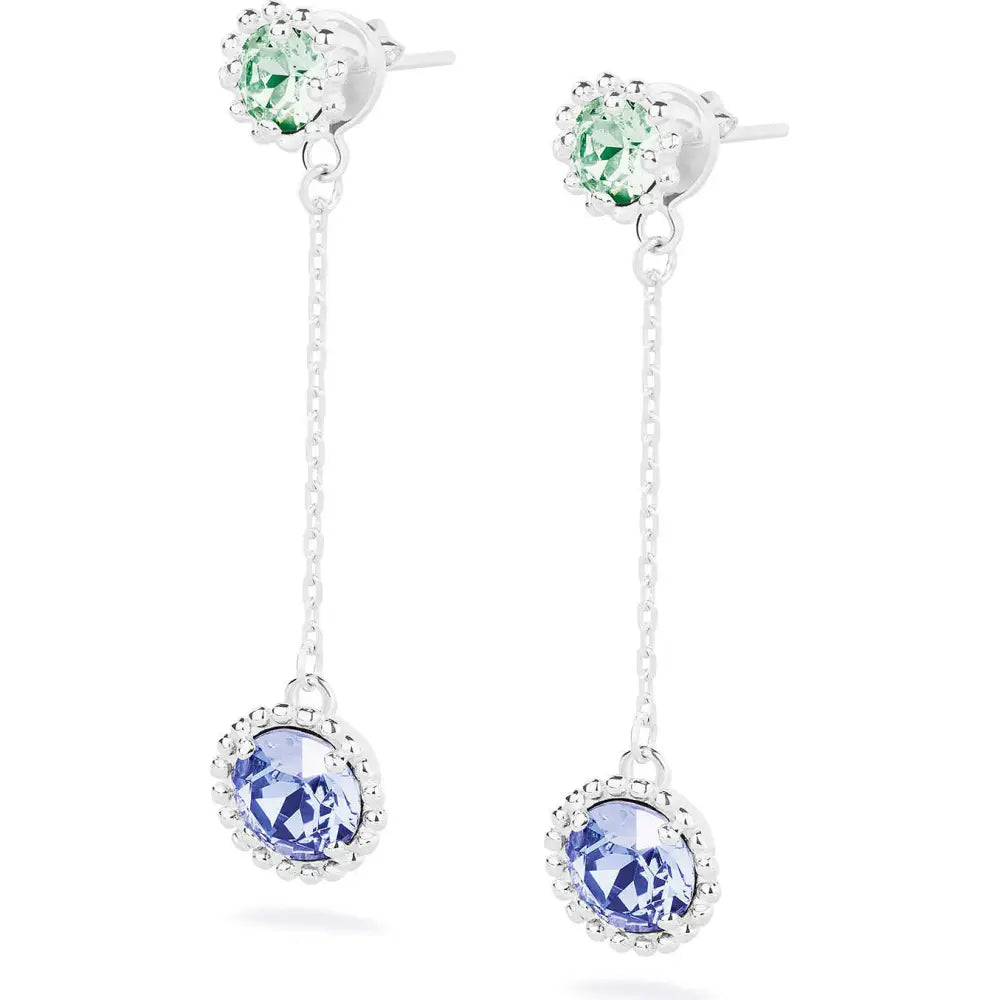 Orecchini donna Princess in argento con tanzanite e diamanti a goccia