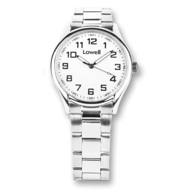 Orologio Lowell Uomo Classico PL4265-80 in acciaio argento con quadrante bianco