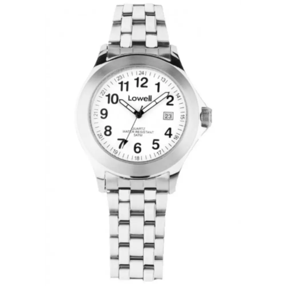 Orologio Lowell Uomo Classico PL4270-80 in acciaio con quadrante bianco