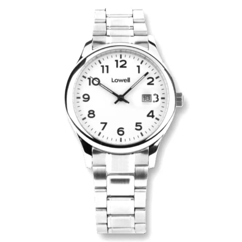 Orologio Lowell Uomo Classico PL4275-80 in acciaio con quadrante bianco