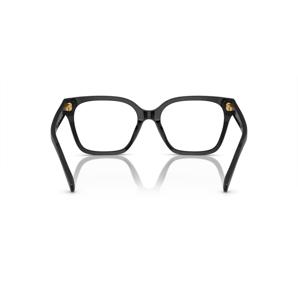 Occhiali da vista Ralph by Ralph Lauren RA7158U 5001 neri con montatura acetato e terminali dorati