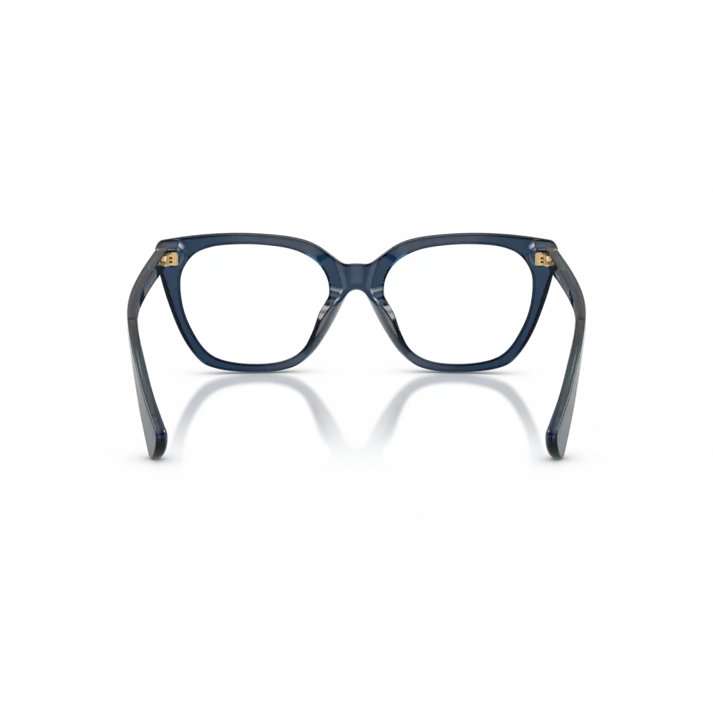 Montatura da vista Ralph by Ralph Lauren RA7180U nera con accenti oro e lenti trasparenti