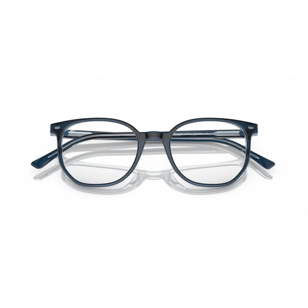 Ray-Ban ELLIOT RB5397 unisex occhiali rettangolari blu traslucidi