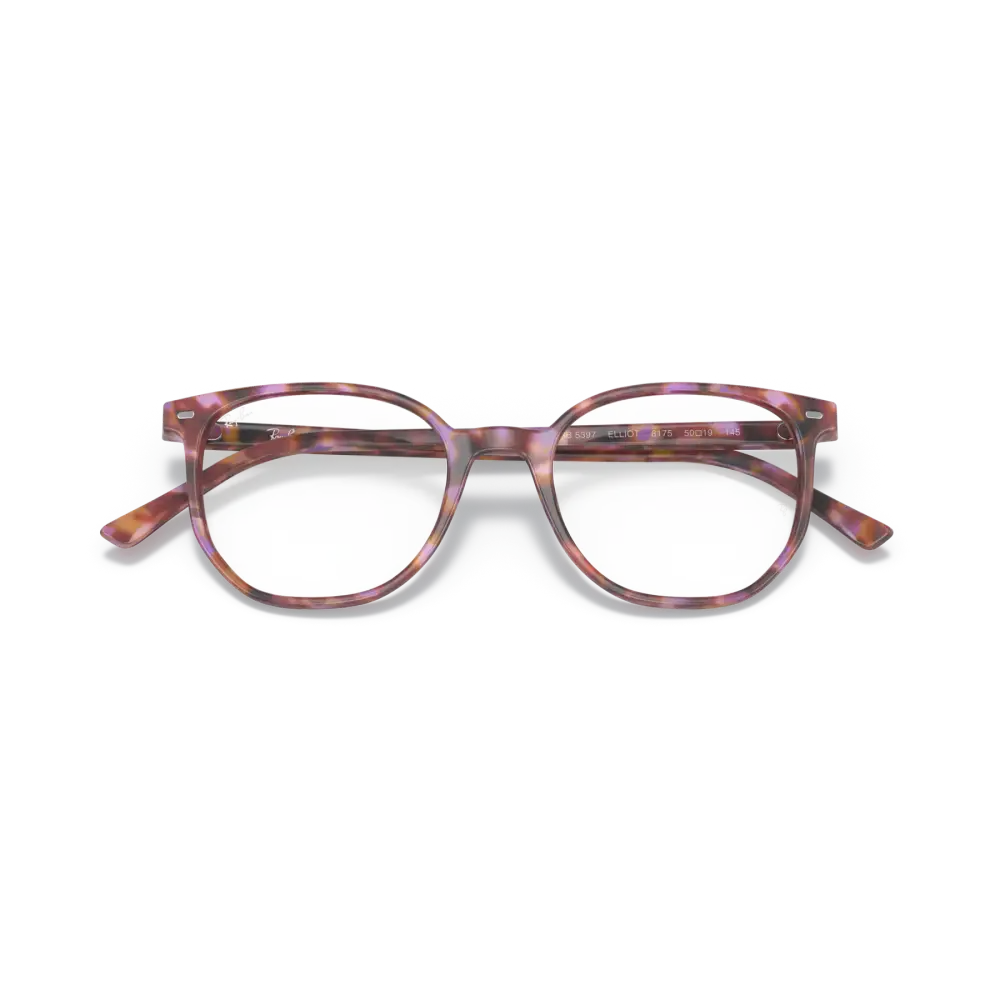 Occhiali da vista Ray-Ban Elliot unisex RB5397 colore 2000 in acetato tartaruga rettangolare