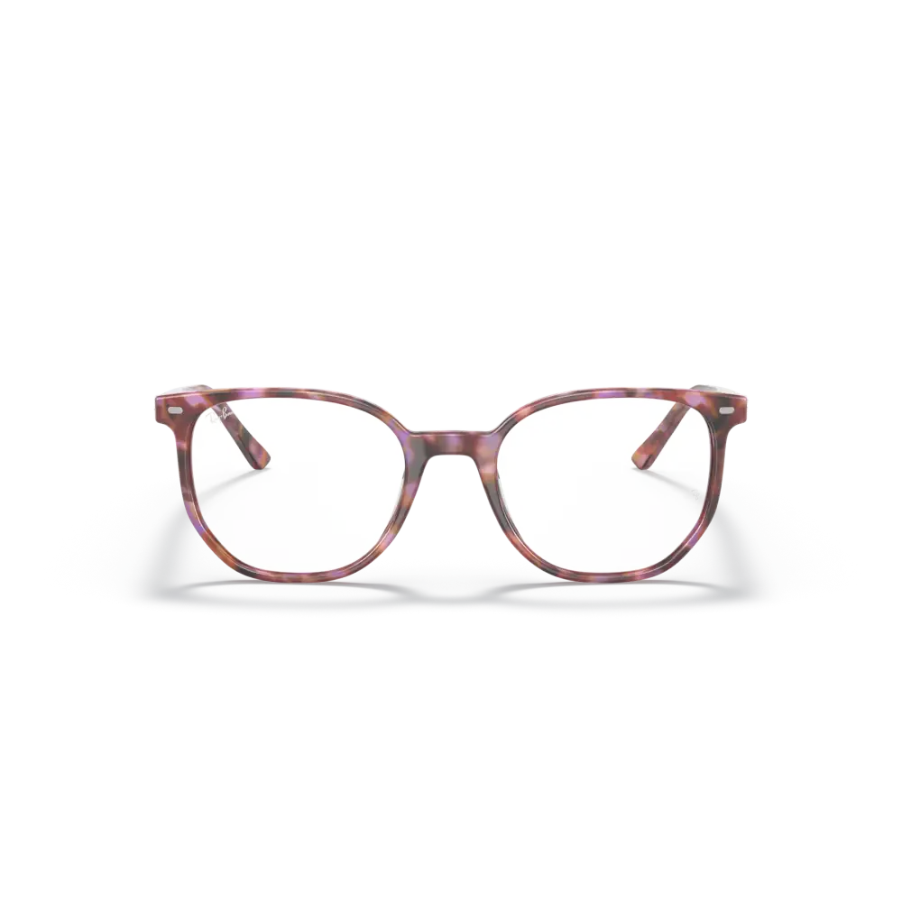 Occhiali da vista Ray-Ban Elliot RB5397 unisex in acetato tartarugato rosa con lenti trasparenti, colore 2000, calibro 50/19