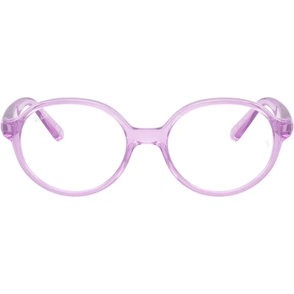 Ray Ban Junior montatura da vista bambina RB1905 calibro 42 15 occhiali rotondi in plastica lavanda traslucida dal design moderno