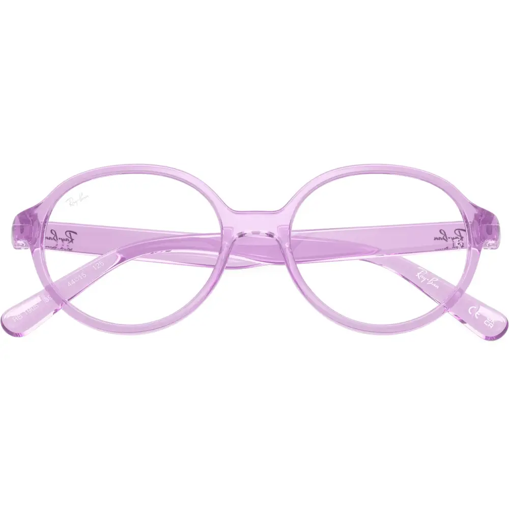 Occhiali da vista bambina ray ban junior montatura rotonda lavanda in plastica traslucida rb1905 calibro 42/15
