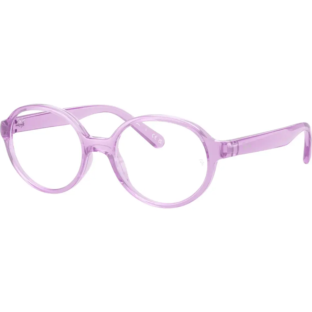 Montatura da vista bambina ray ban junior rotonda trasparente lavanda in plastica rb1905 calibro 42 15