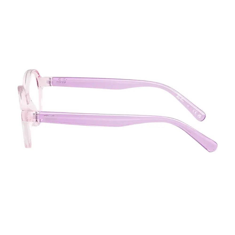 Ray ban junior montatura da vista bambina rb1905 occhiali in acetato trasparente color lilla pastello con logo sui lati