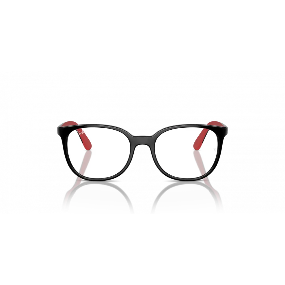 Occhiali Ray-Ban Junior RB1631 rettangolari neri e rossi con lenti trasparenti