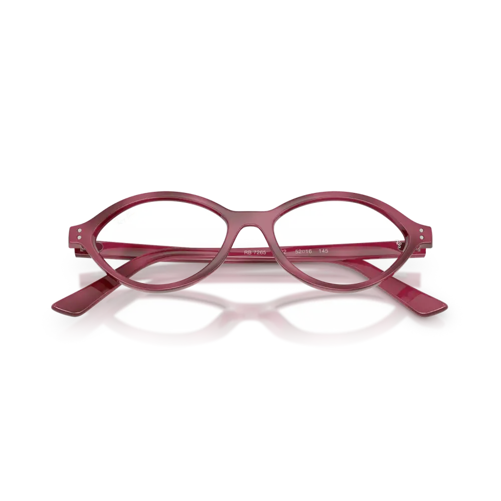Ray Ban montatura da vista donna RB7265 colore 8492 occhiali cat-eye rosa traslucidi dal design moderno