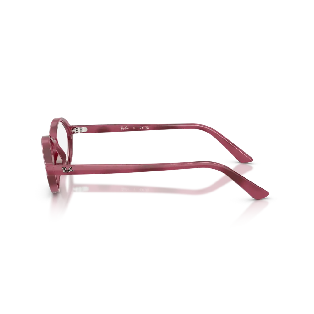 Occhiali da vista donna ray ban rb7265 rosa con montatura wayfarer rettangolare lucida calibro 52/16