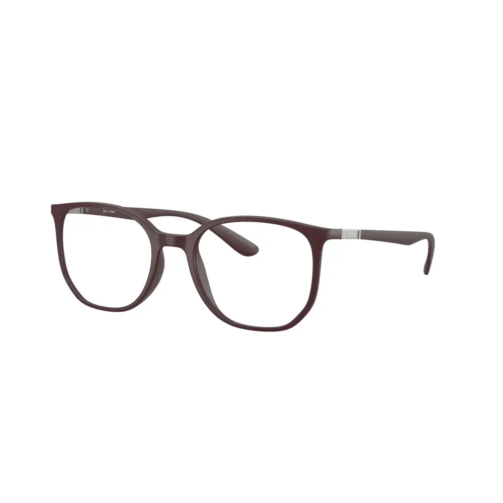 Occhiali ray ban montatura da vista elliot liteforce unisex rb7397 rettangolari bordeaux con dettagli metallici