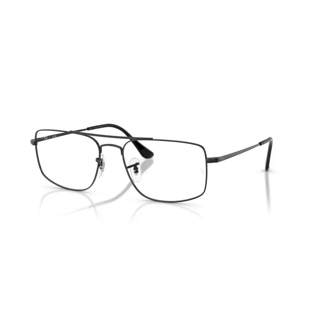 Occhiali da vista Ray-Ban Explorer III RB6579 2509 56/18 montatura nera rettangolare minimalista