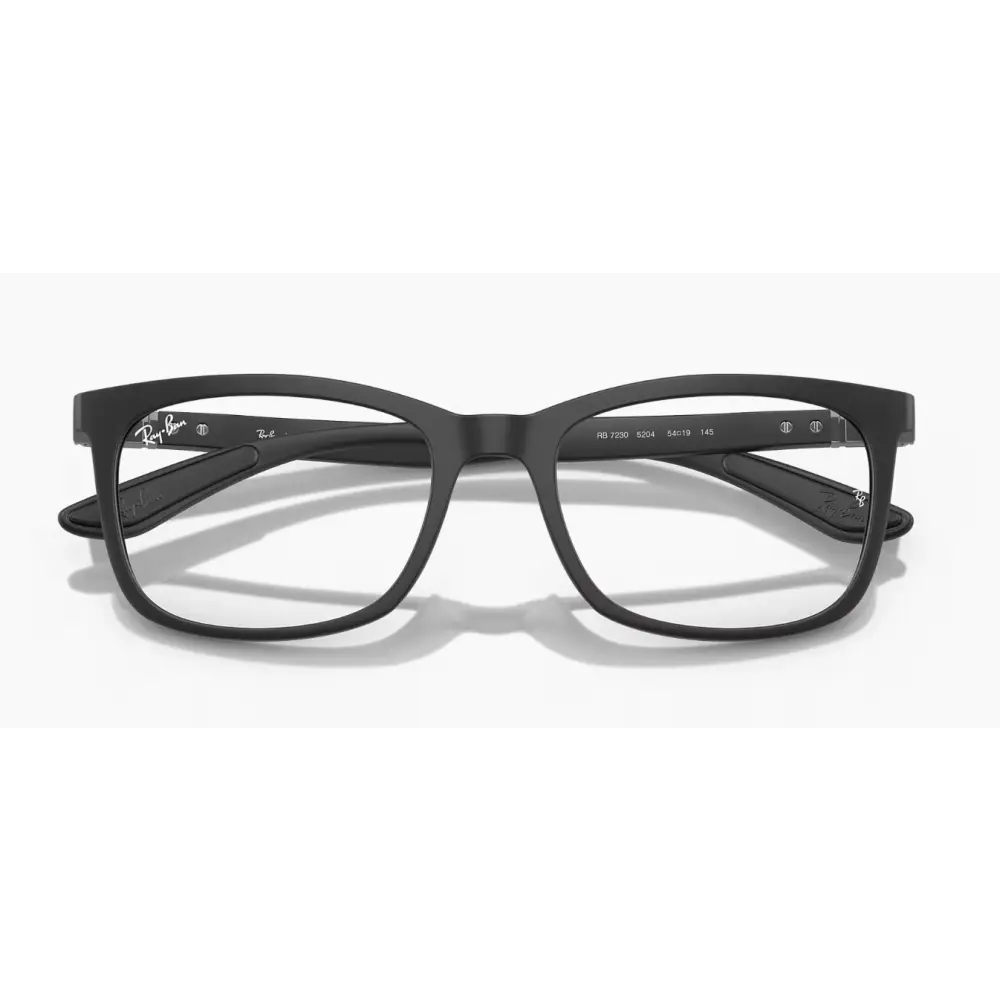 Occhiali Ray-Ban RB7230 LiteForce unisex 5204 54/19 rettangolari neri opachi