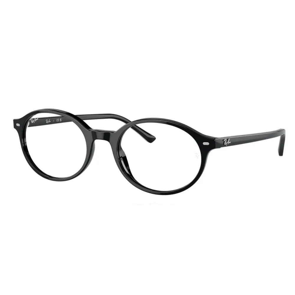 Occhiali da vista Ray-Ban unisex RB5429 modello GERMAN colore 2000 calibro 51/20 con montatura rotonda nera in acetato