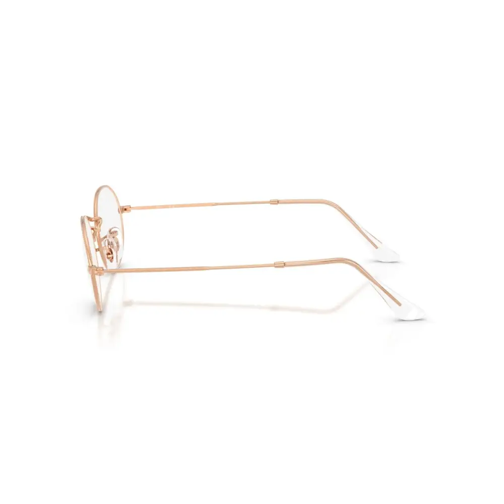 Ray Ban montatura da vista unisex jack rb6465 occhiali con montatura in metallo color oro rosa e terminali bianchi