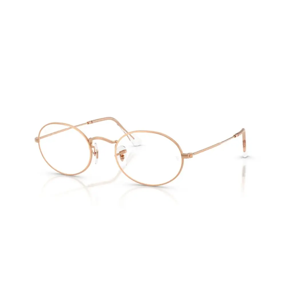 Occhiali da vista unisex Ray Ban Jack rb6465 montatura in metallo color oro rosa con lenti trasparenti calibro 51 20