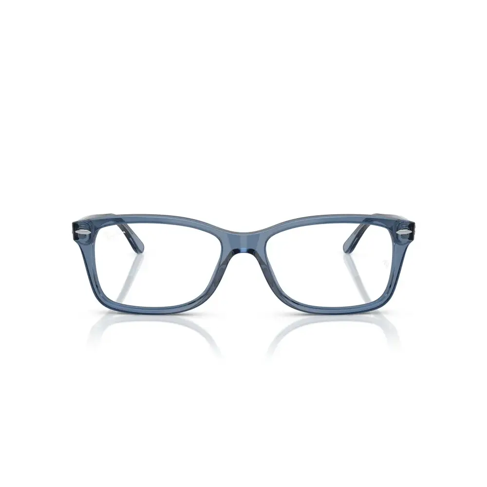 Ray-Ban RB5428 unisex 8223 53/17 blu rettangolari traslucidi lucidi