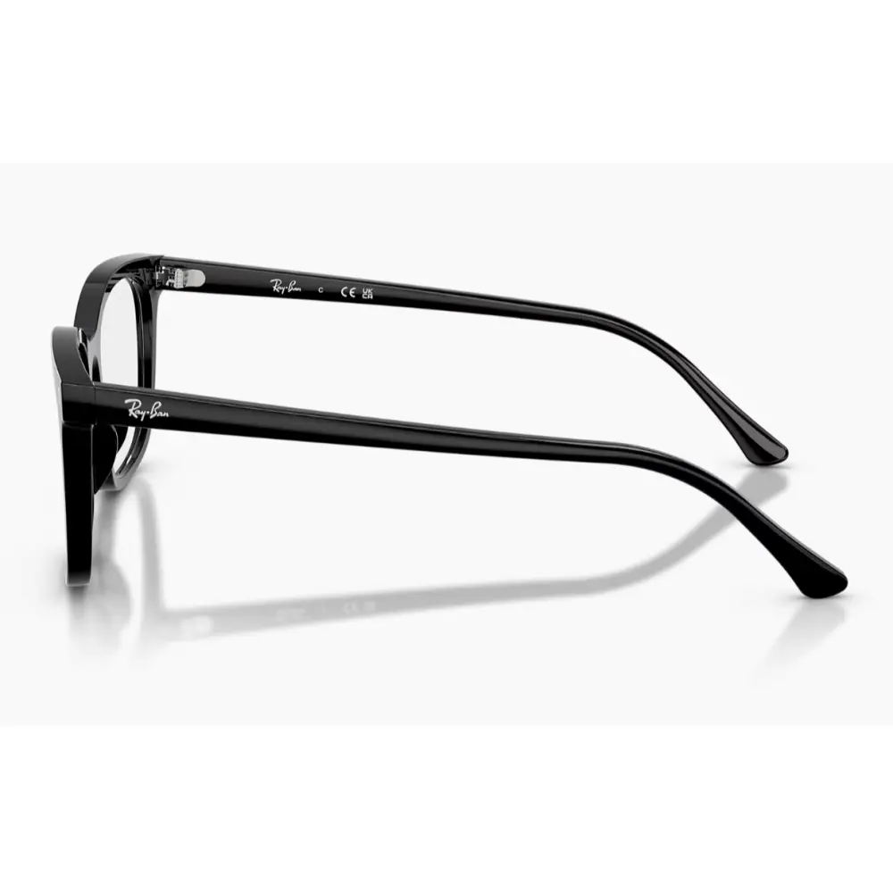 Ray-Ban RB5446 2000 unisex montatura da vista nera lucida rettangolare 53/19