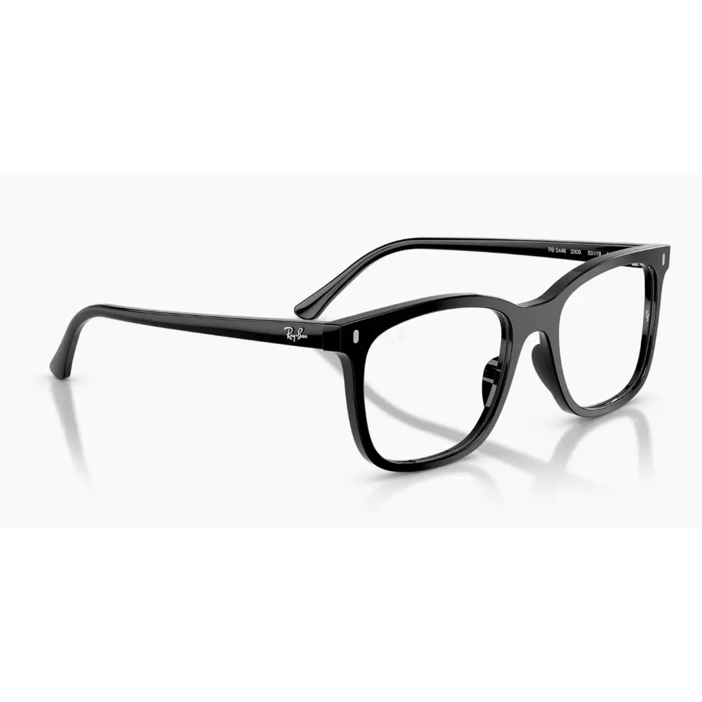 Occhiali Ray-Ban rettangolari unisex RB5446 2000 53/19 neri eleganti