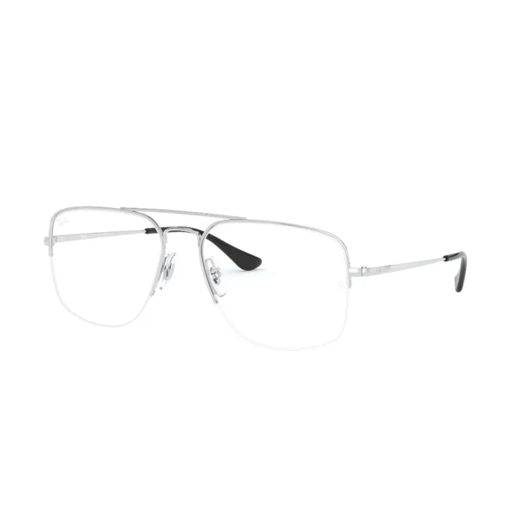 Occhiali da vista Ray-Ban RB6441 unisex argento montatura metallica 2501 56/17