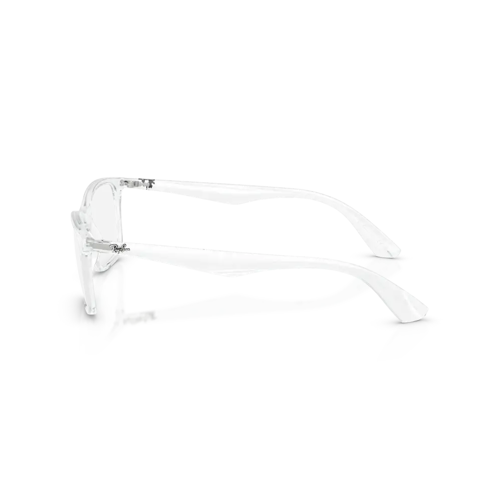 Ray-Ban RB7047 unisex montatura da vista bianca Wayfarer minimalista