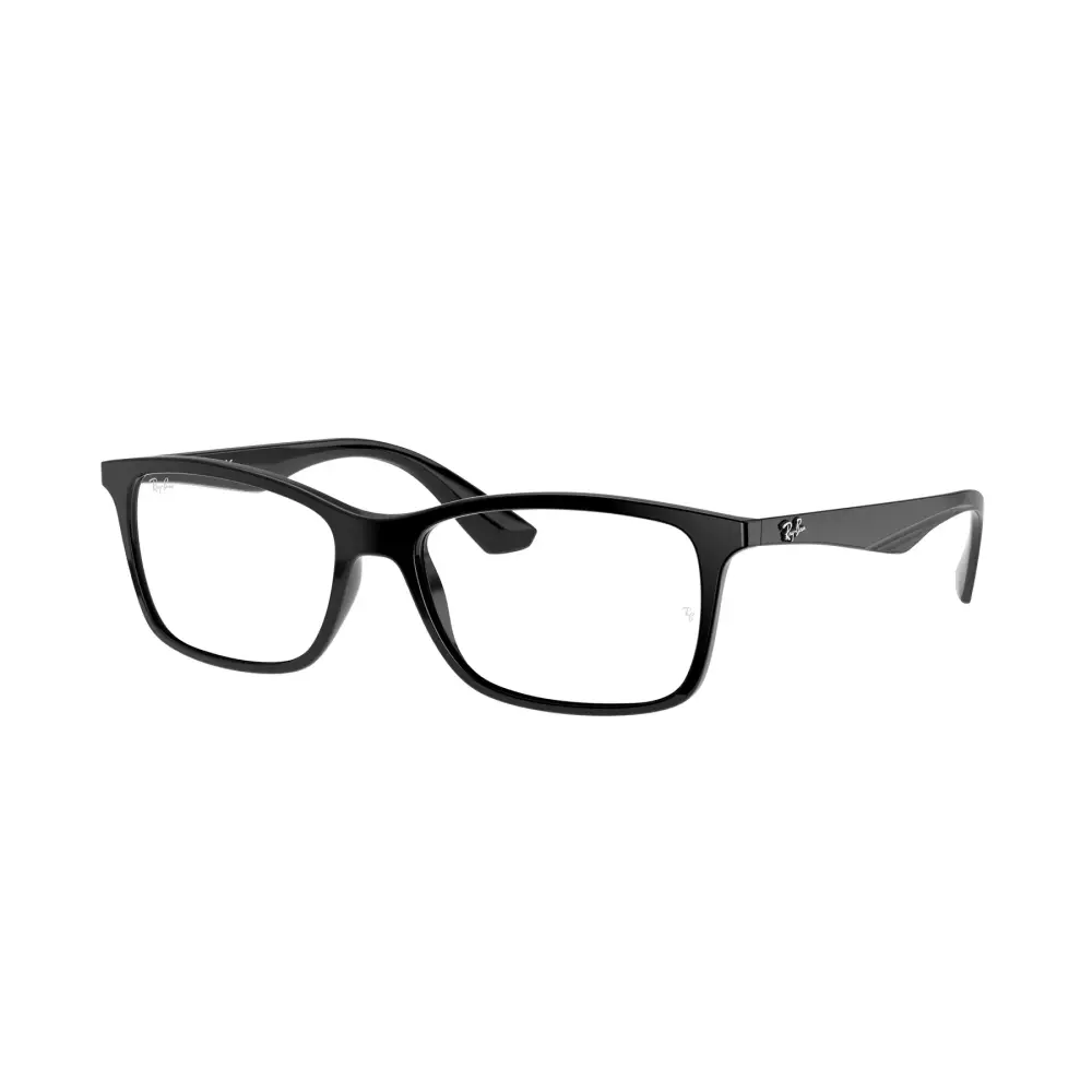 Occhiali Ray-Ban RB7047 unisex montatura nera rettangolare moderna