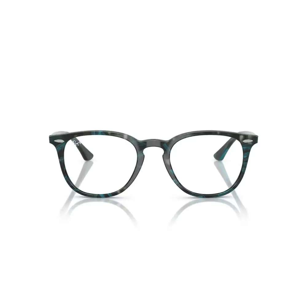 Montatura da vista unisex Ray-Ban RB7159 8394 teal e nero marmorizzato
