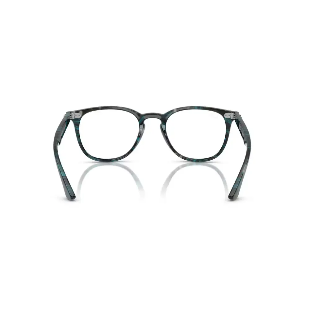 Montatura Ray-Ban RB7159 unisex 8394 tonda in acetato tartaruga teal e nero