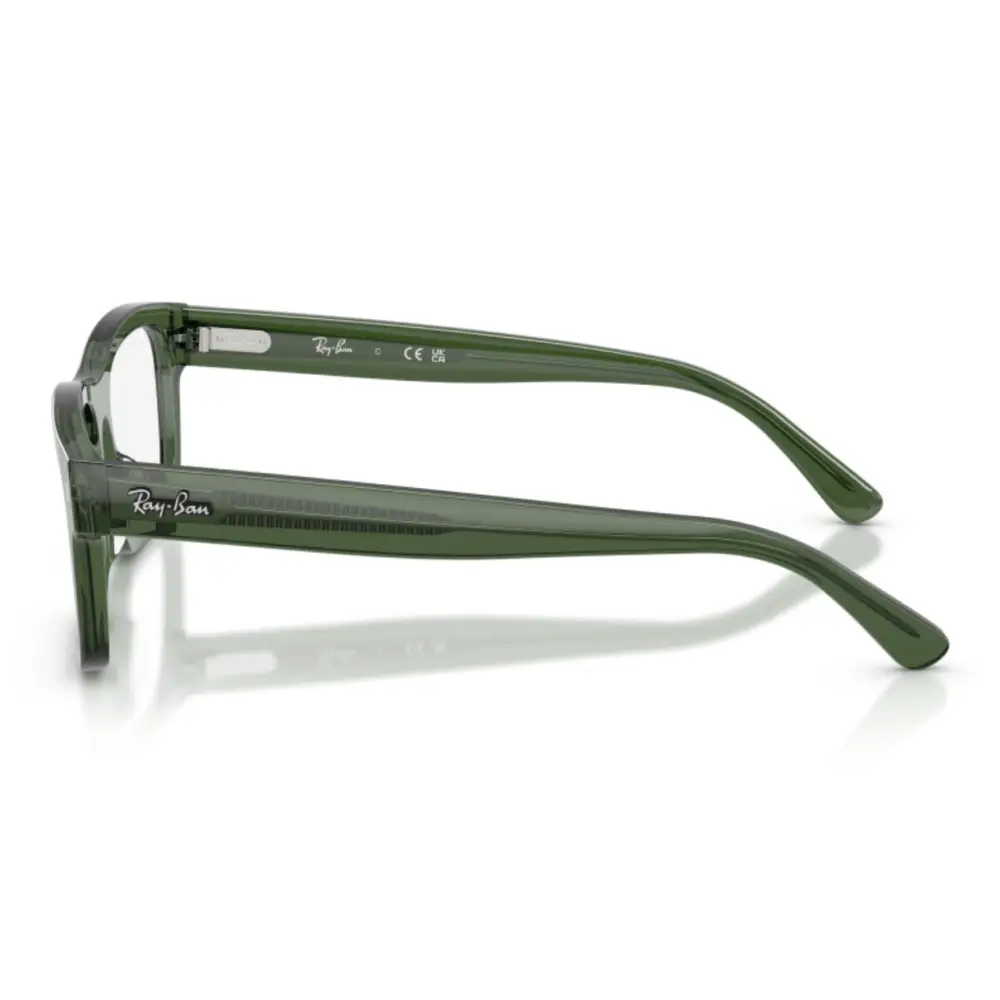 Ray-Ban RB5435 montatura da vista uomo rettangolare verde oliva lucida