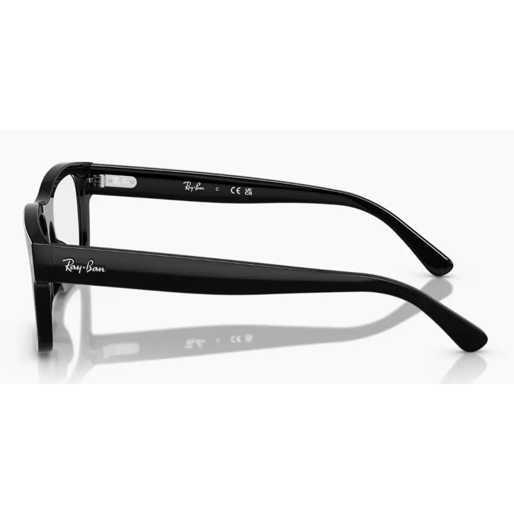 Ray-Ban RB5435 montatura da vista uomo nera lucida rettangolare
