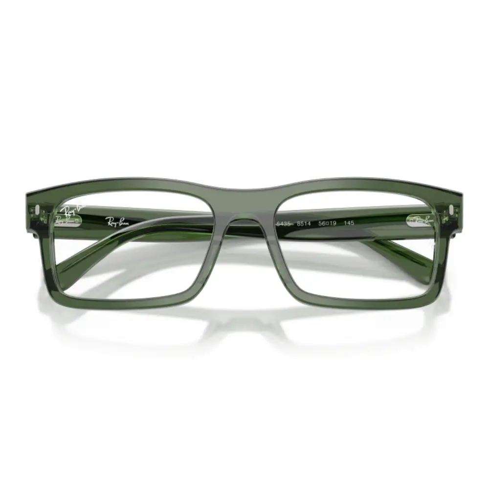 Ray-Ban RB5435 occhiali da vista uomo montatura rettangolare verde oliva