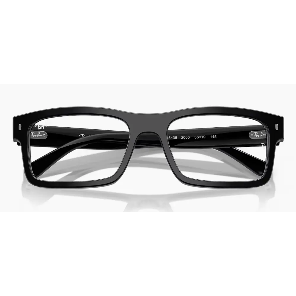 Occhiali Ray-Ban RB5435 uomo montatura nera rettangolare lucida
